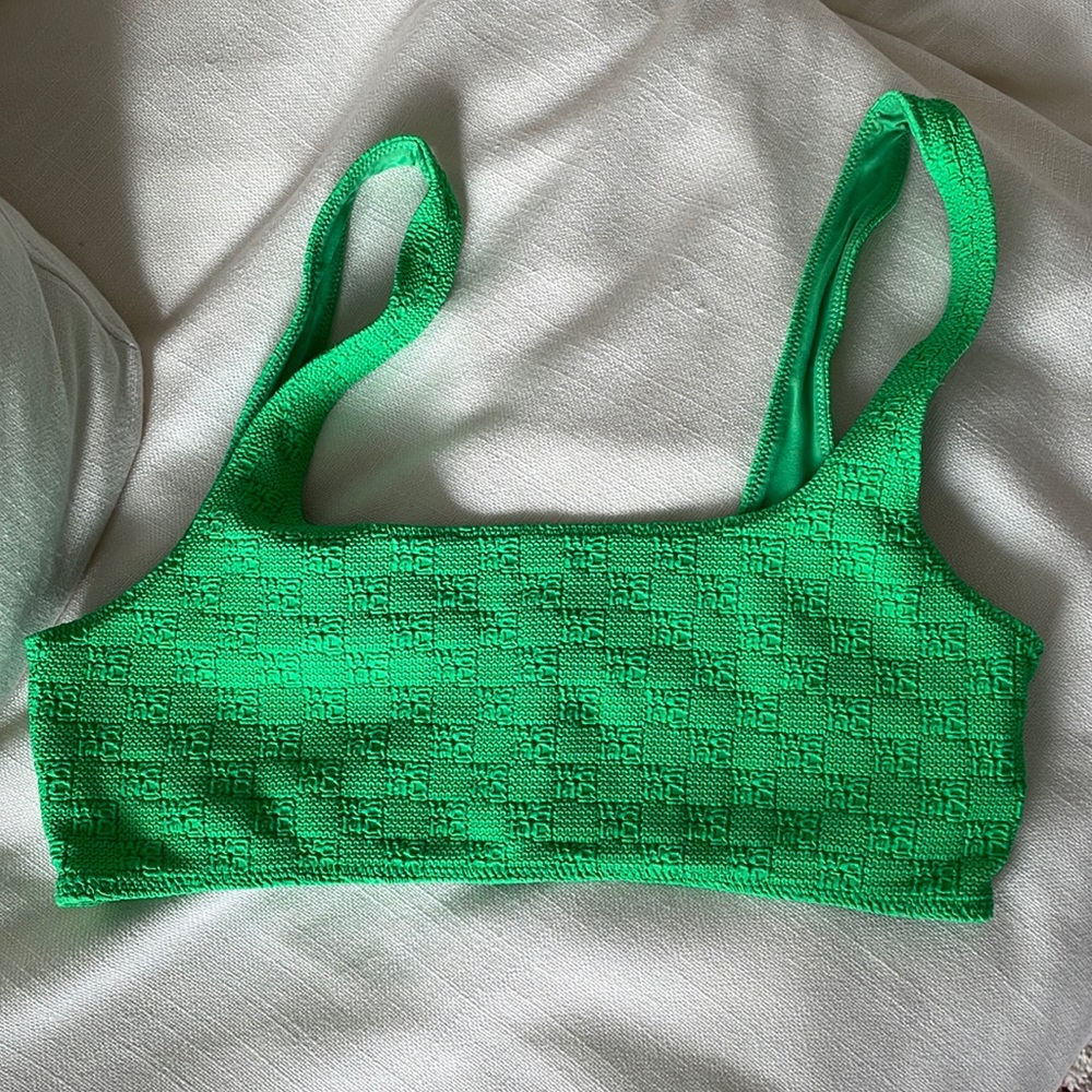 alexander wang green top size Large